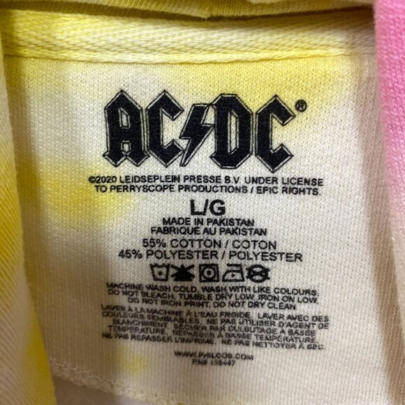 AC/DC Highway to Hell Album Rock Band Tie Dye Hoodie Large - Picture 4 of 4